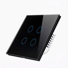WiFi+RF433 Smart Light Touch Switch 4Gang EU Wireless Remote Control Works with Alexa Google Home