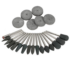 22pcs 3.1mm Shank Rubber Polishing Tips and Disc Kit for Rotary Tool