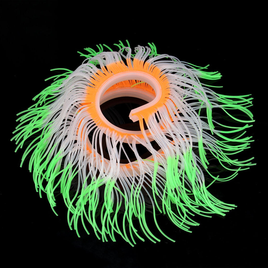 Aquarium Fish Tank Waterplant Decor Glowing Sea Anemone Coral Plant Ornament