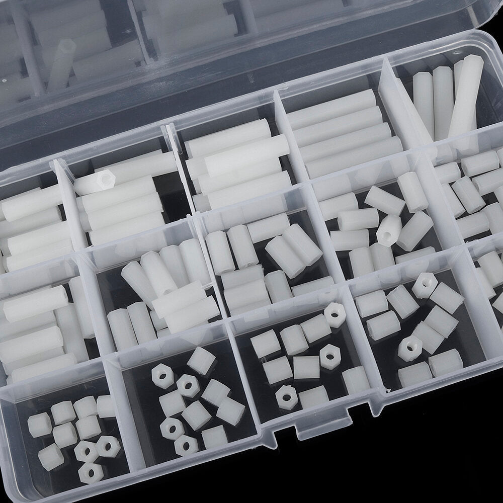 M3NH14 140Pcs M3 Nylon Standoff White Female to Female PCB Column Spacer Set