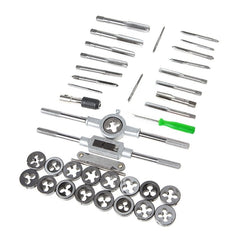 40Pcs Tap Die Set Hand Thread Plug Taps Threading Tool Screw Wrench Dies Kit With Storage Case
