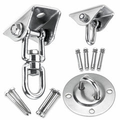 3-Types 180/360 Heavy Duty Swivel Hangers Stainless Steel Swing Hooks For Yoga Hammock