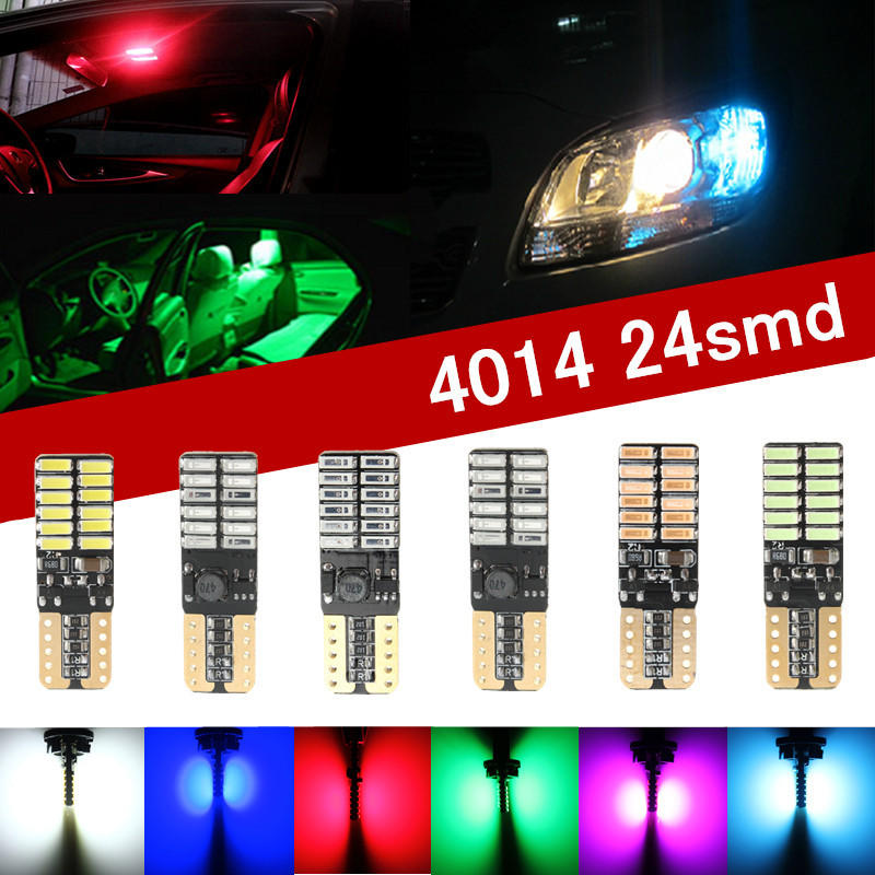 3W 4014SMD 24 LED Canbus Error Free License Side Interior Light Bulb