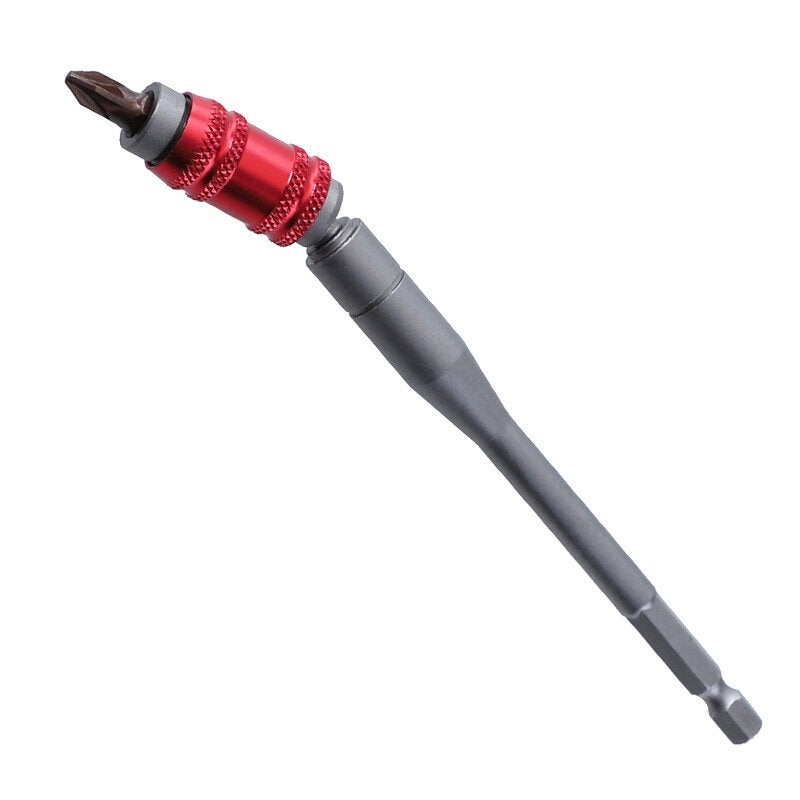 145mm Screwdriver Bit Holder 20 Degree Rotatable Magnetic Screw Drill Tip /4'' Hex Shank Screw Driver Extension Rod