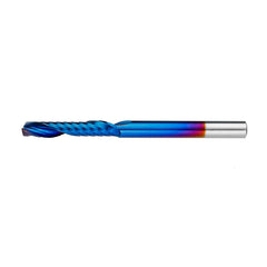 10pcs 3.175 Shank Blue Coated Single Flute End Mill Spiral CNC Milling Cutter