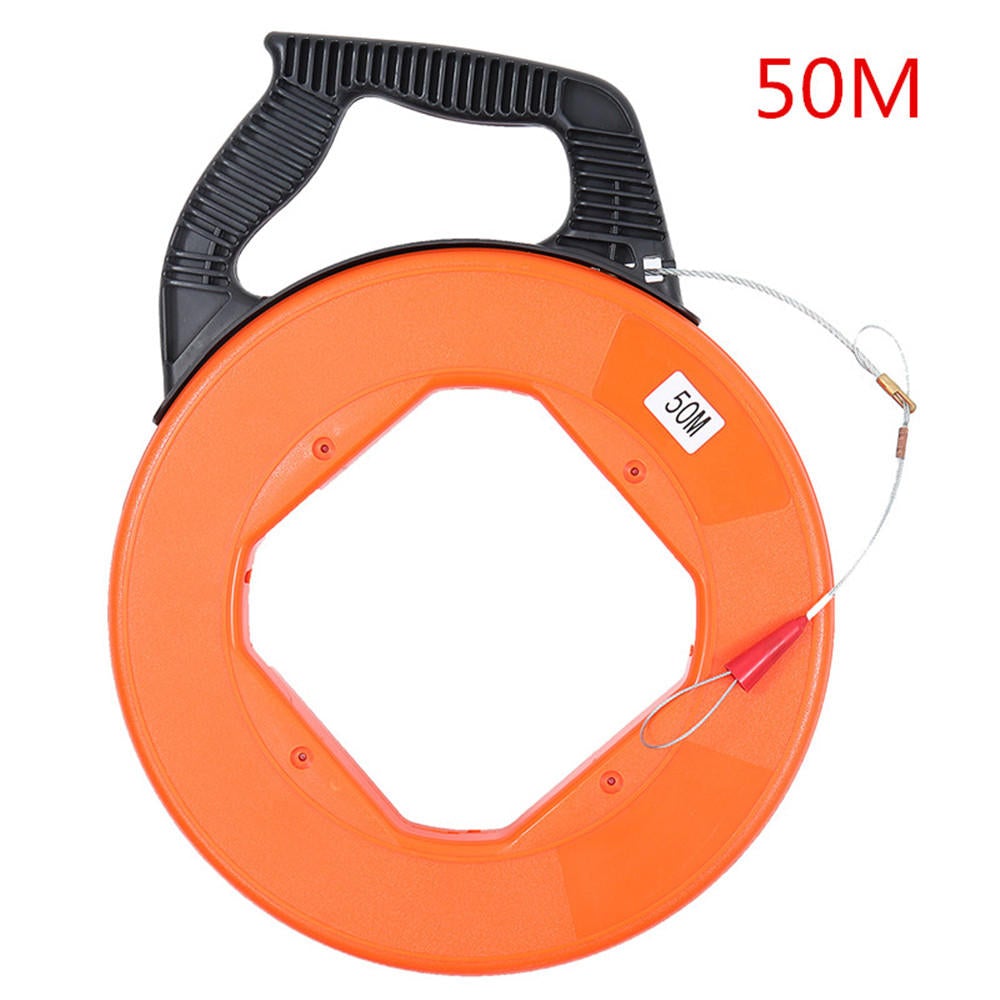 3.8mmX30/45/50M Fiberglass Cable Puller Fish Tape Reel Conduit Ducting Rodder Pulling Puller