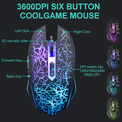 Gaming Keyboard and Mouse and Mouse pad and Gaming Headset Wired LED RGB Backlight Bundle