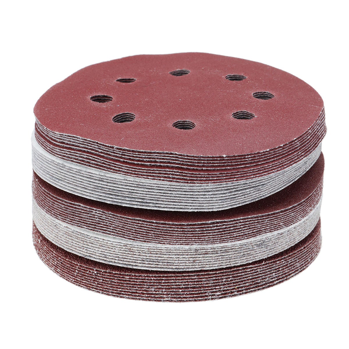 50pcs 125mm 60-240 Grit Sanding Sheet Pad Sandpaper with Attached Air Mill Disc