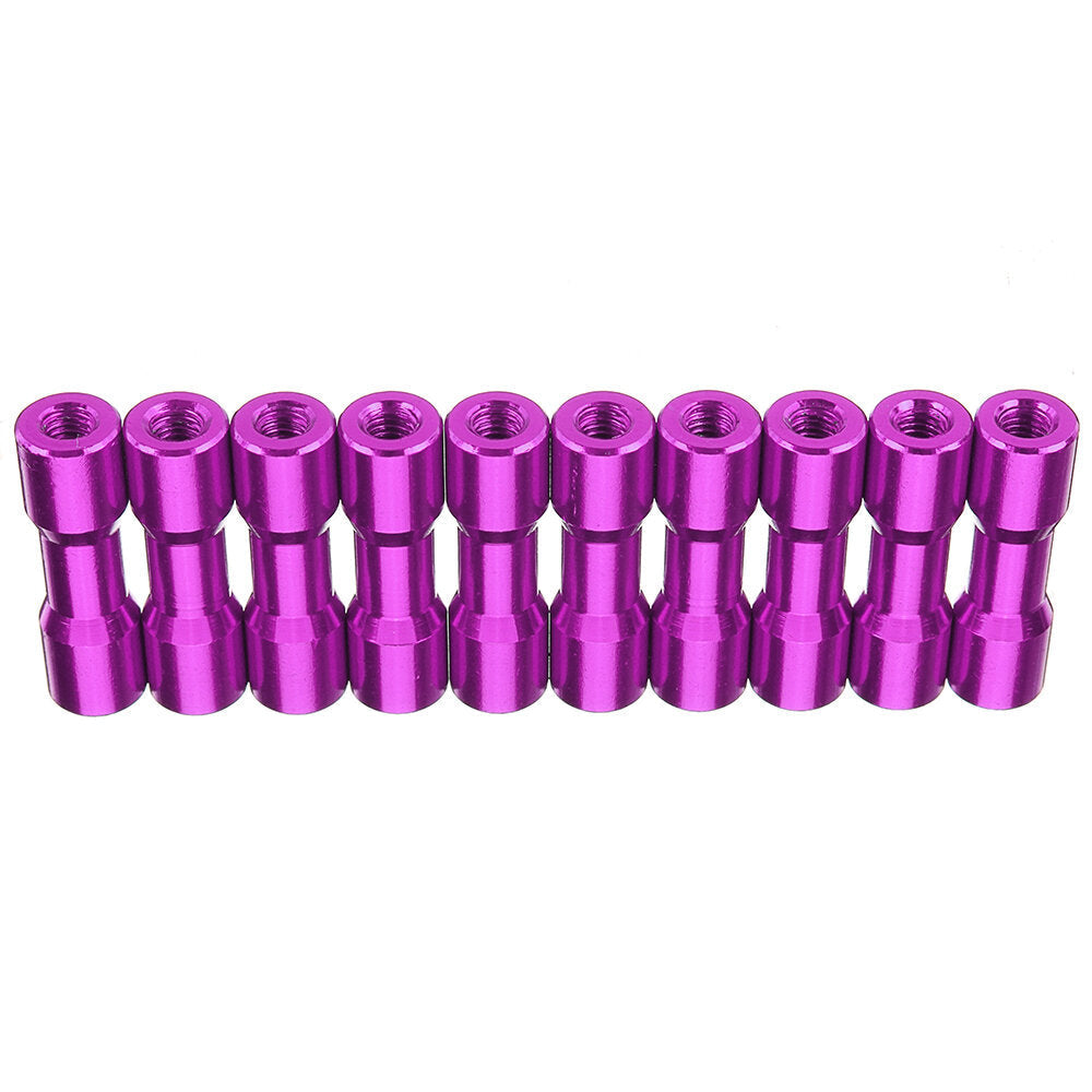 M3AS11 10Pcs M3 20mm Aluminum Alloy Standoff Spacer Round Column MultiColor Smooth Surface