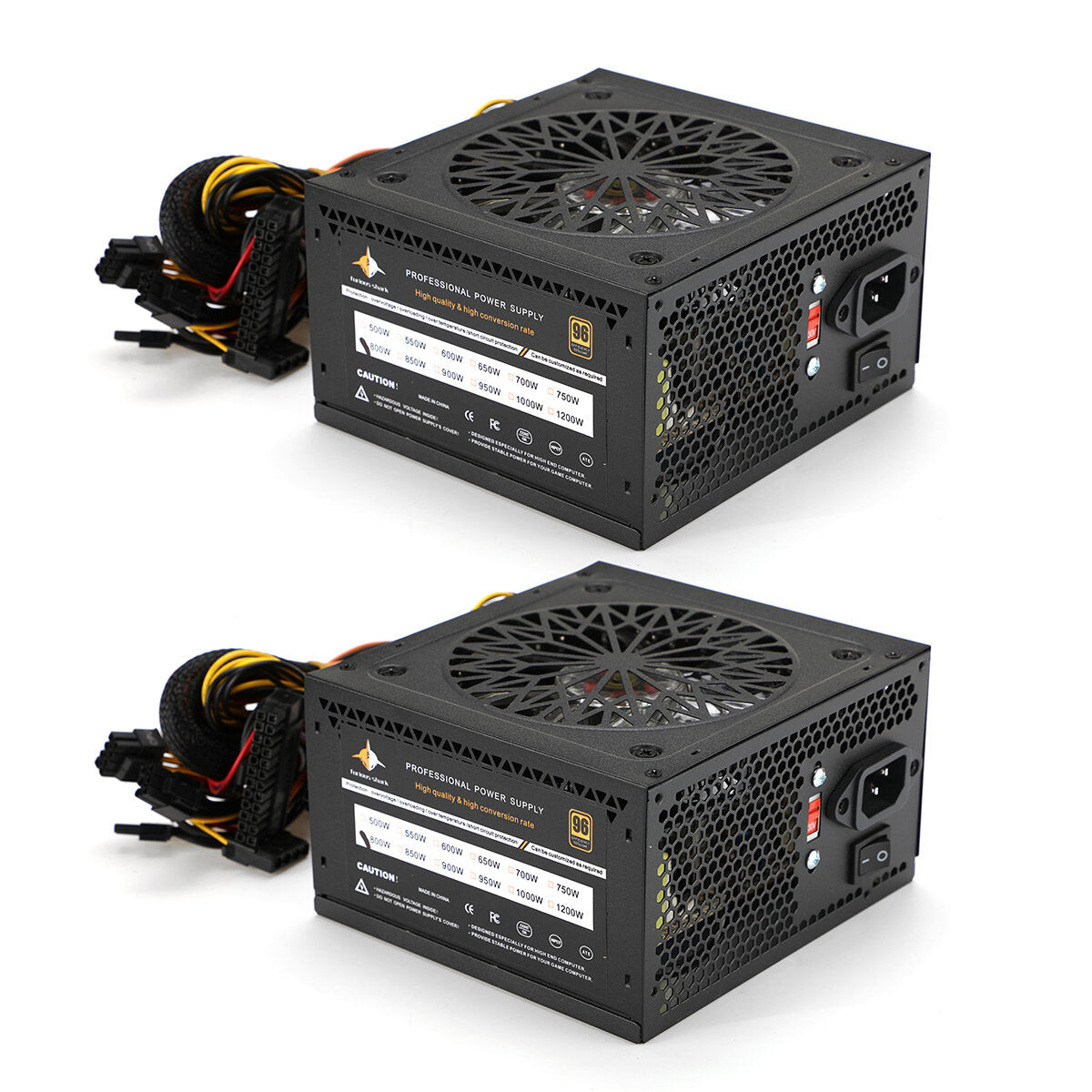 800W 110/220V PC Power Supply Passive PFC Power Supply 120MM RGB fan PC Computer Gaming Power Supply EMI Temperature Control