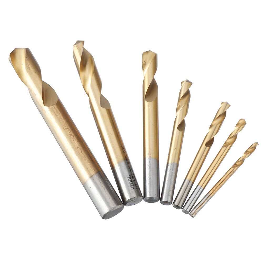 7pcs 3-12mm Spot Drill 120 Degree Titanium M42 Cobalt Chamfer Drill Location Center Bit Guide Chamfering Tools