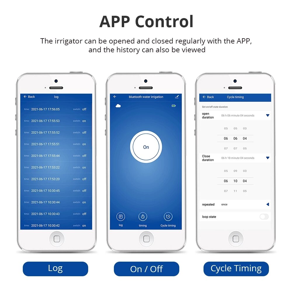Garden Auto Controller Work Bluetooth Smart Irrigation Valve Watering Timer with Alexa