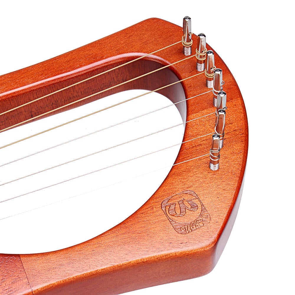 7-String Mahogany Wood Iyre Harp With Bag Tunning Tool