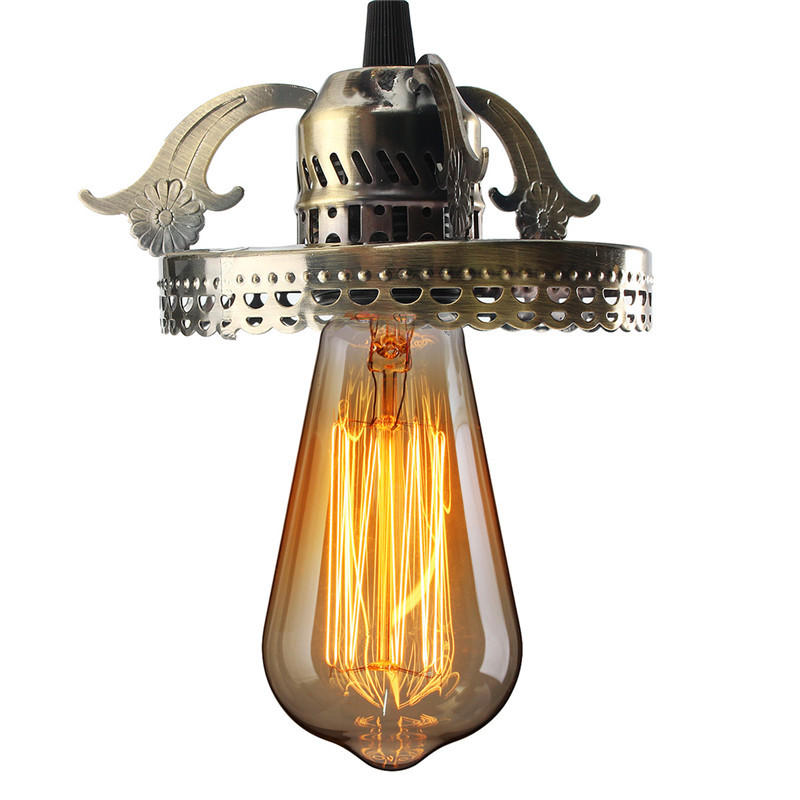Antique Industrial Vintage Ceiling Pendant Light Lamp Bulb Chandelier Fixture For Indoor Lighting