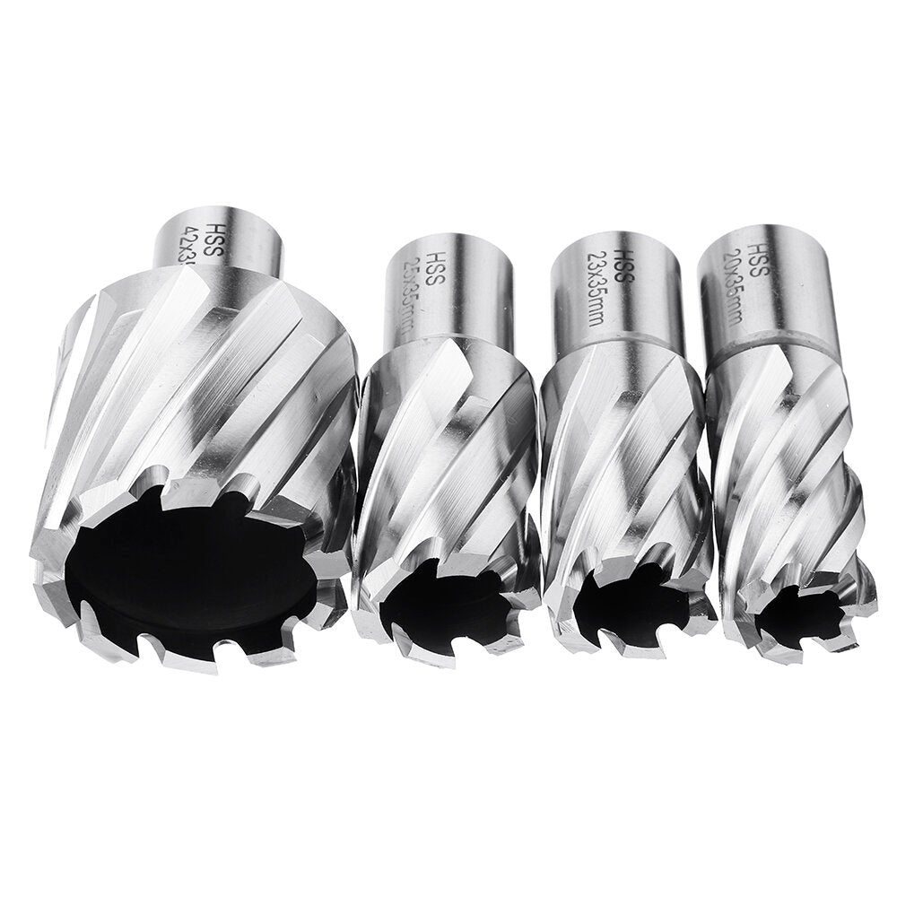 12-42mm High Speed Steel Metal Core Drill Bit Annular Cutter for Magnetic Drill Press Hollow Drill Bit with Weldon Shank Hole Opener Metal