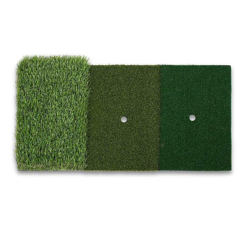 30*60CM Golf Practice Mat 3 In 1 Golf Hitting Practice Faux Turf Indoor Outdoor Portable Golf Training Equipment