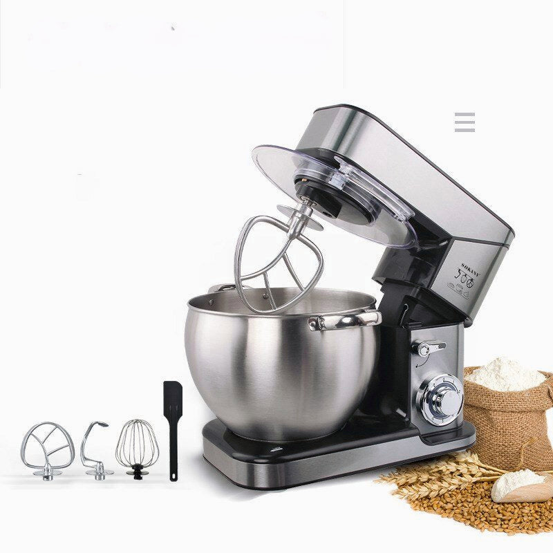 Three In One Electric Stand Mixer Food Processor Make Noodles Stir 6 Speed Control 2000W