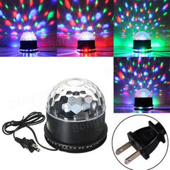 15W LED RGB Crystal Magic Ball Sunflower Stage Light Sound Actived for Chritmas Party KTV Disco