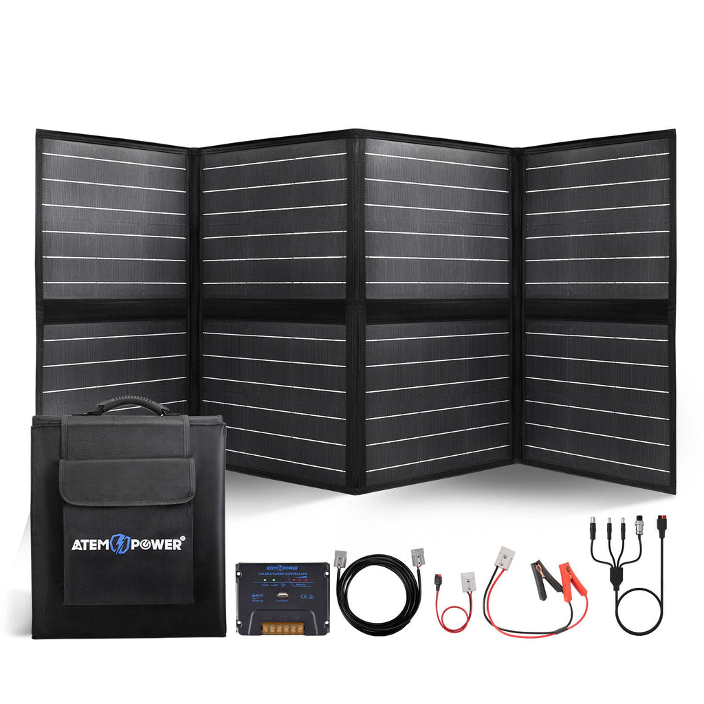 200W Portable Monocrystalline Solar Panel Equipped With 20A MPPT Charger Controller Suitable For Outdoor RV Boat Camping