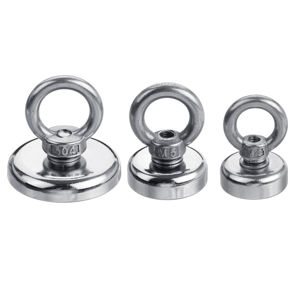 Neodymium Recovery Magnet 20/25/40mm Diameter with 10M Rope for Sea Salvage Hunting Fishing