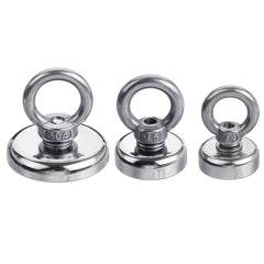 Neodymium Recovery Magnet 20/25/40mm Diameter with 10M Rope for Sea Salvage Hunting Fishing