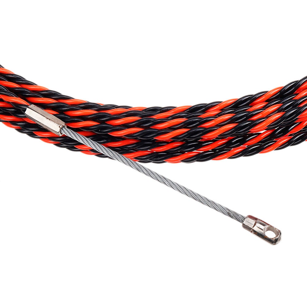 20m Electric Spiral Cable Push Puller Conduit Snake Cable Rodder Fish Tape Wire Guide with Cable Tensioner