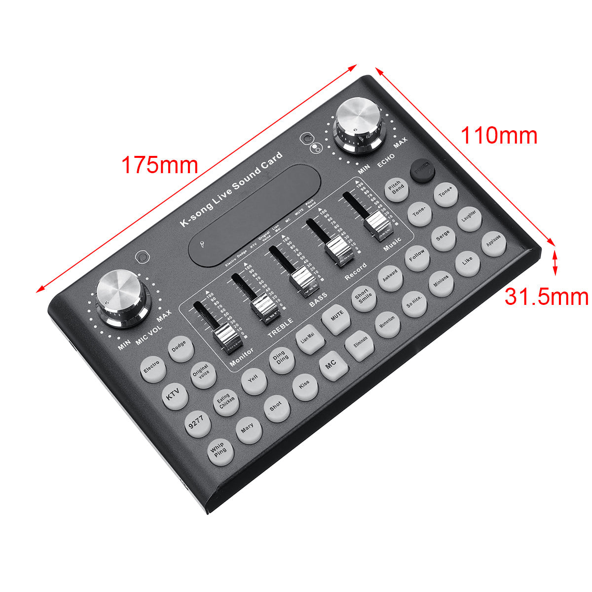 Live Sound Card Webcast Headset Mic Voice Control Bluetooth for Phone Computer