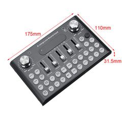 Live Sound Card Webcast Headset Mic Voice Control Bluetooth for Phone Computer