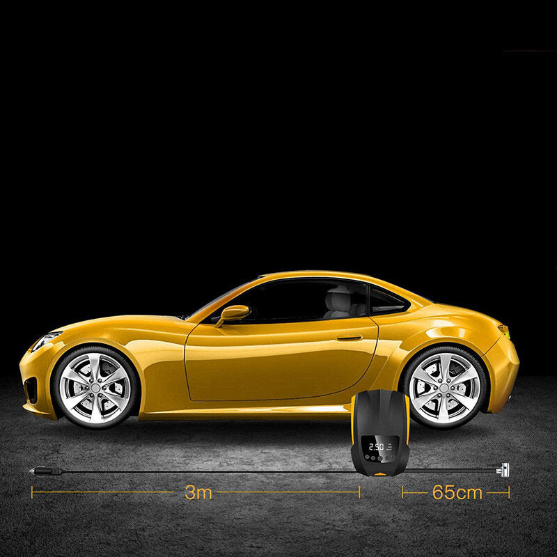 12V Digital Display Portable Multifunction With Lighting Function Car Bike Universal Bicycle Tire Pump Mountain Bike Inflator Pump