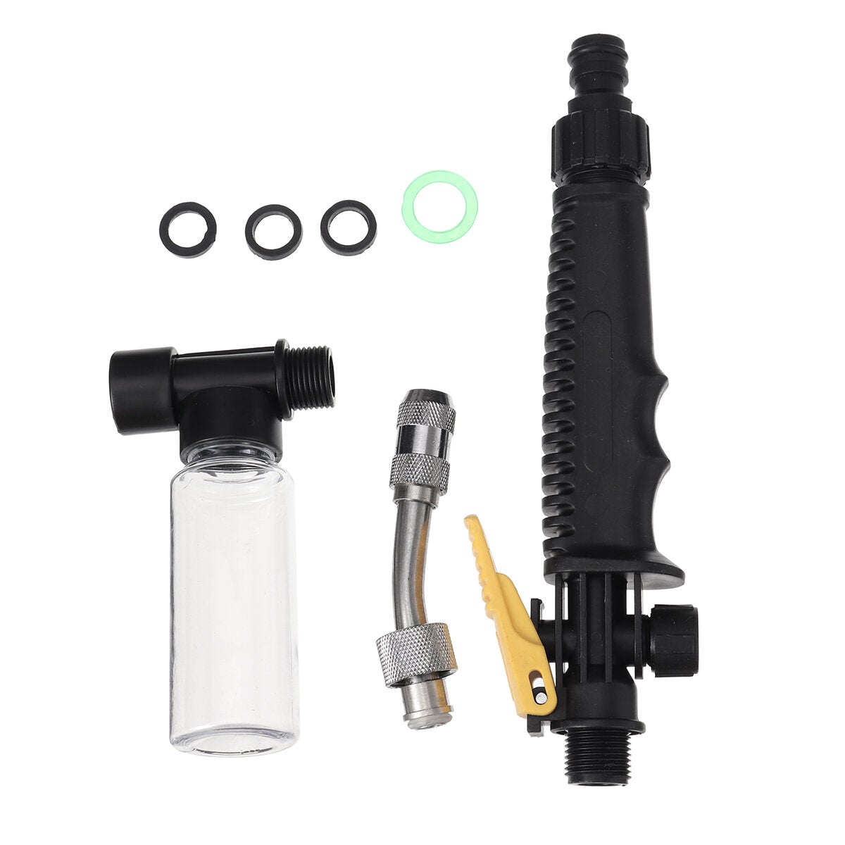 High Pressure Washer Water Sprayer Jet Nozzle Wand Cleaner with Foam Bottle