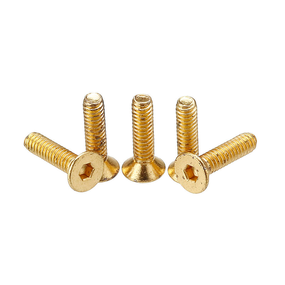 50Pcs Titanium Plated M3 Hex Socket Flat Head Countersunk Screws Alloy Steel 12.9 Grade Screw Bolt 5-16mm
