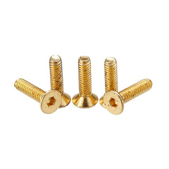 50Pcs Titanium Plated M3 Hex Socket Flat Head Countersunk Screws Alloy Steel 12.9 Grade Screw Bolt 5-16mm