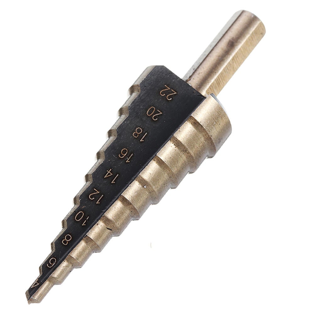 5pcs 4-35mm HSS Step Drill Bit Set Multiple Hole Metric Size with Aluminum Case