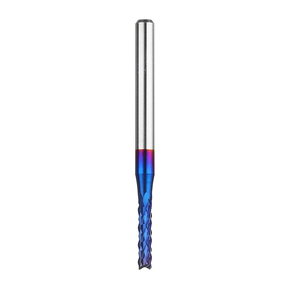 10pcs 0.8-3.175mm Blue NACO Coated PCB Bits Carbide Engraving Milling Cutter For CNC Tool Rotary Burrs