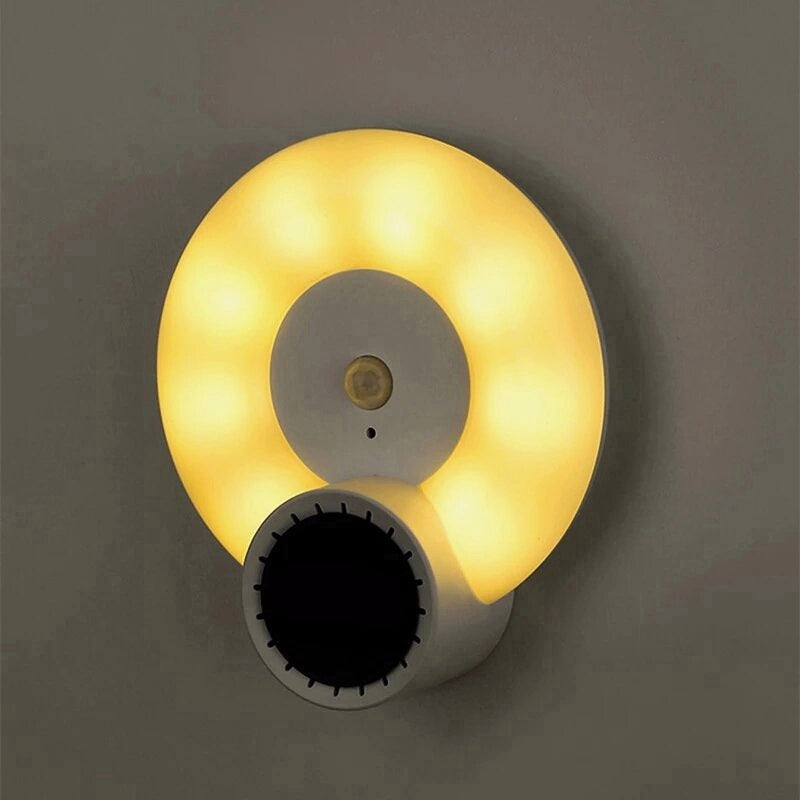 LED Night Light Rechargeable Motion Sensor Aromatherapy Lamp Smart Toilet Corridor Bathroom Lamp