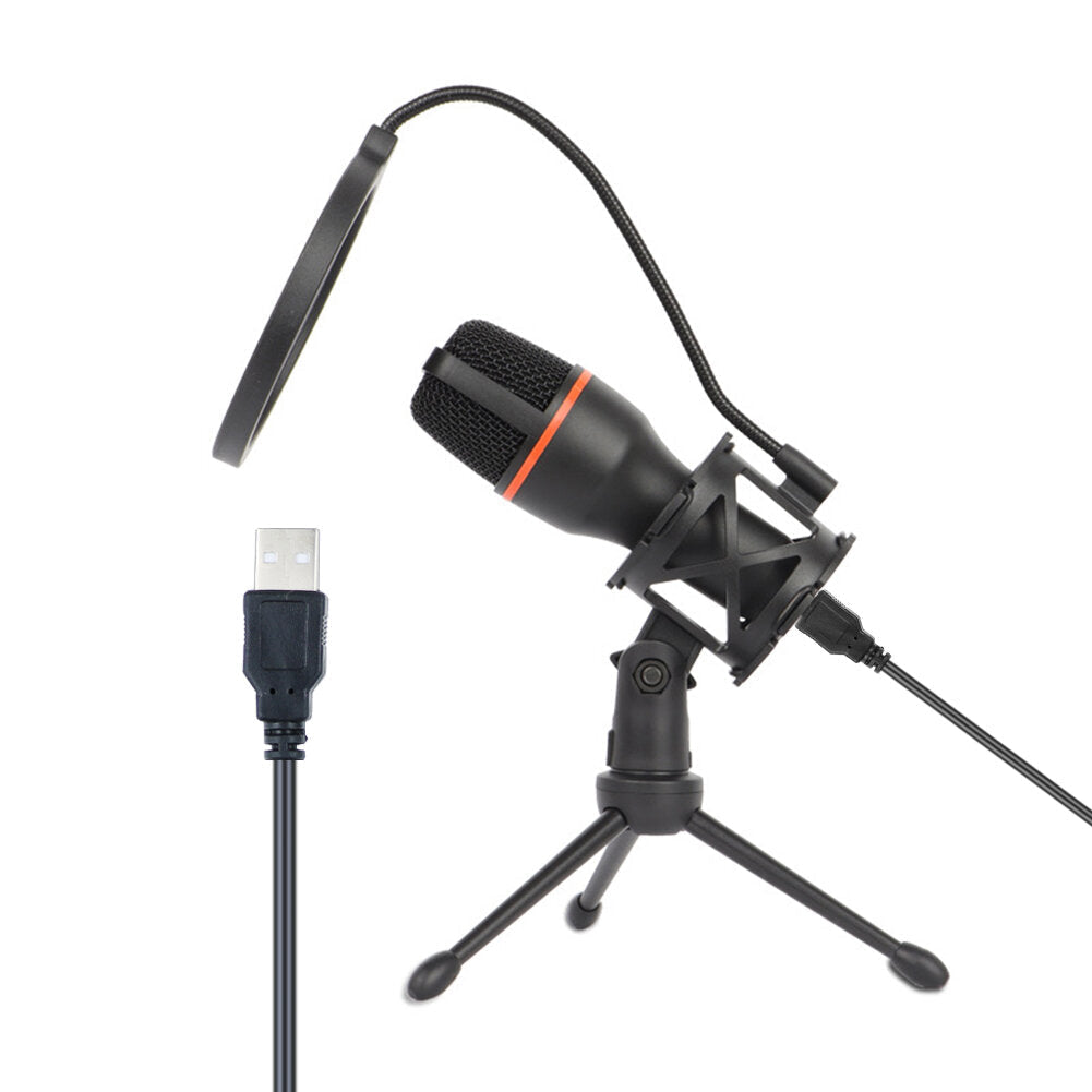 Wired Condenser Microphone Karaoke Recording Vocals Voice Mic for Desktop Computer Windows Studio Singing Gaming Streaming