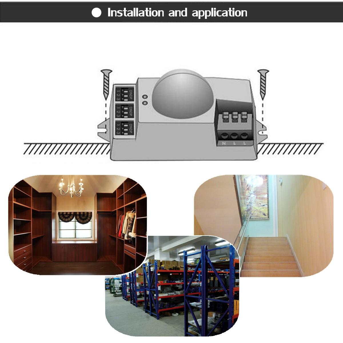 Microwave Motion Detector Radar Sensor Switch 5.8GHz For LED Light ,5.8GHz 220V/240V