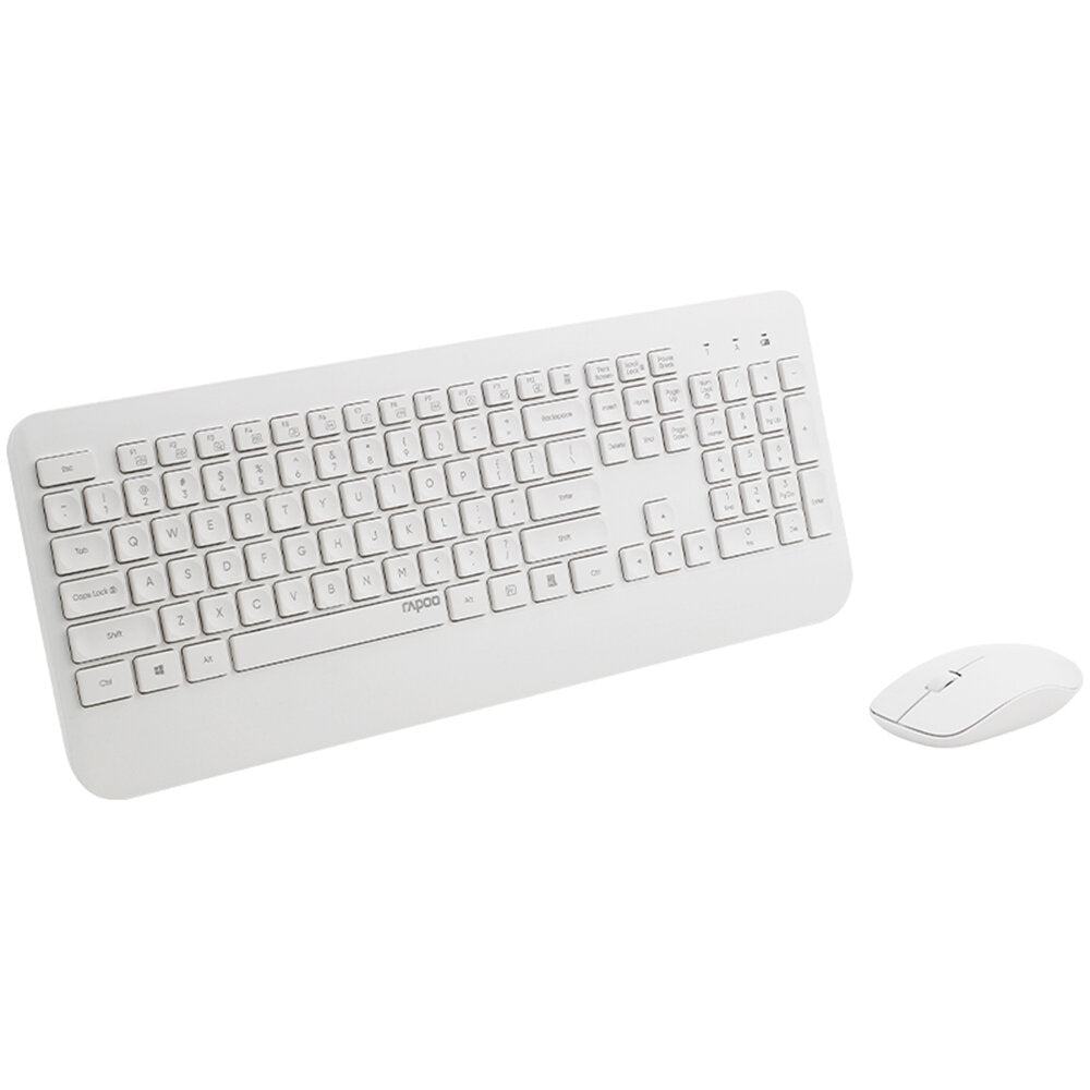 2.4G Wireless Keyboard Mouse Combo 105 Keys Waterproof Keyboard 1000DPI Silent Portable Optical Mice with USB Receiver Set for Laptop PC Notebook