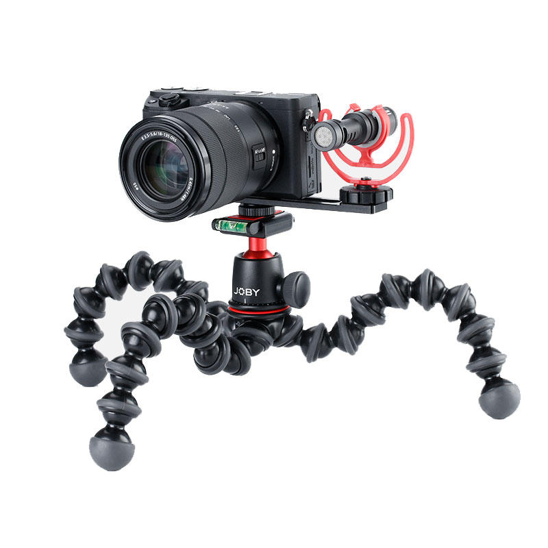 Microphone Mount Plate Bracket Holder Extension Bar with Cold Shoe 1/4-20 Tripod Hole for DSLR Camera