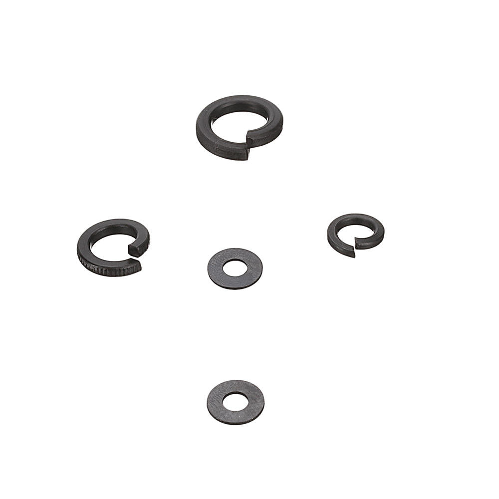 231Pcs Hex Nut Flat Washer Spring Lock Washer Carbon Steel M4/M5/M6/M8/M10 Assortment