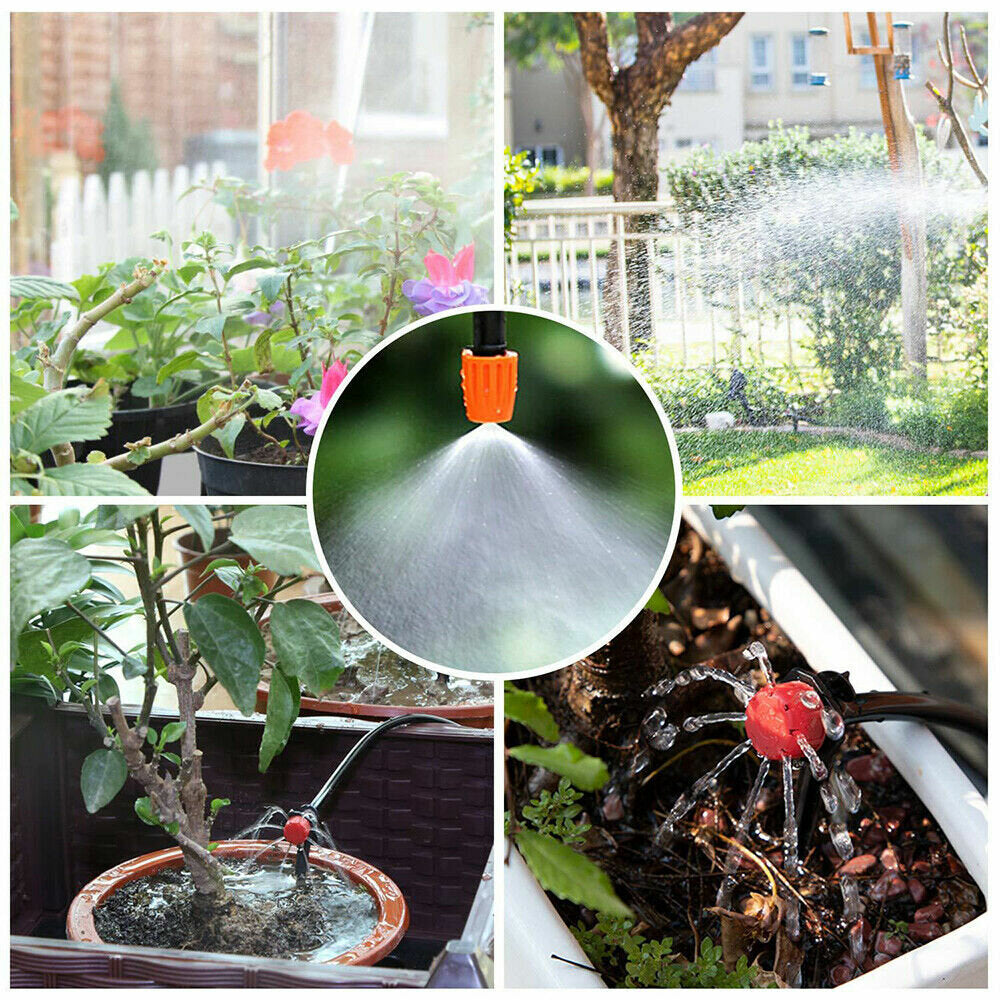 15M Garden Watering System Drip Irrigation Spray Nozzle Kit 165Pcs Micro Sprinklers Hose Plant Watering Set