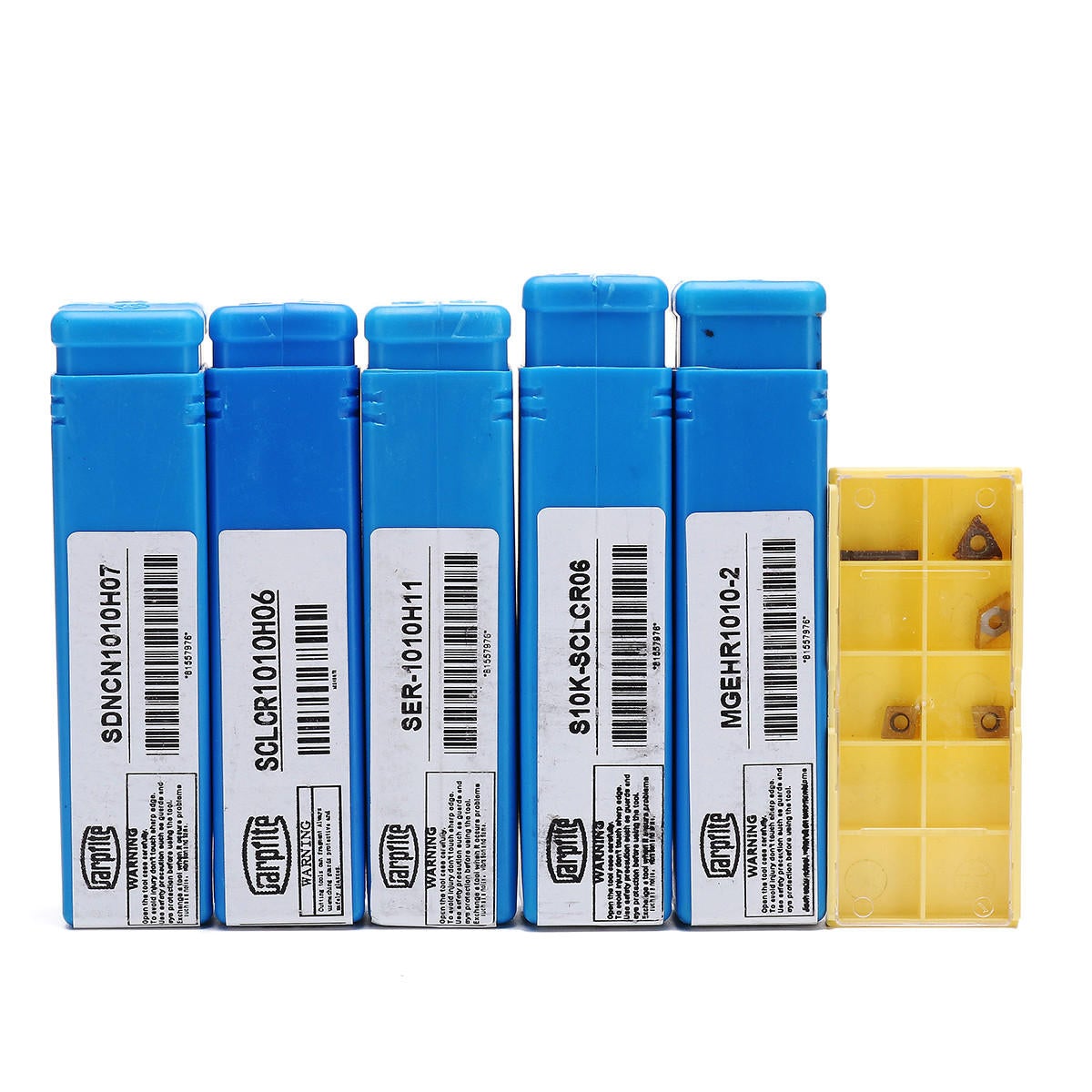 5pcs 10mm Shank Lathe Turning Tool Holder Boring Bar CNC Tools Set with Carbide Inserts and Wrenches
