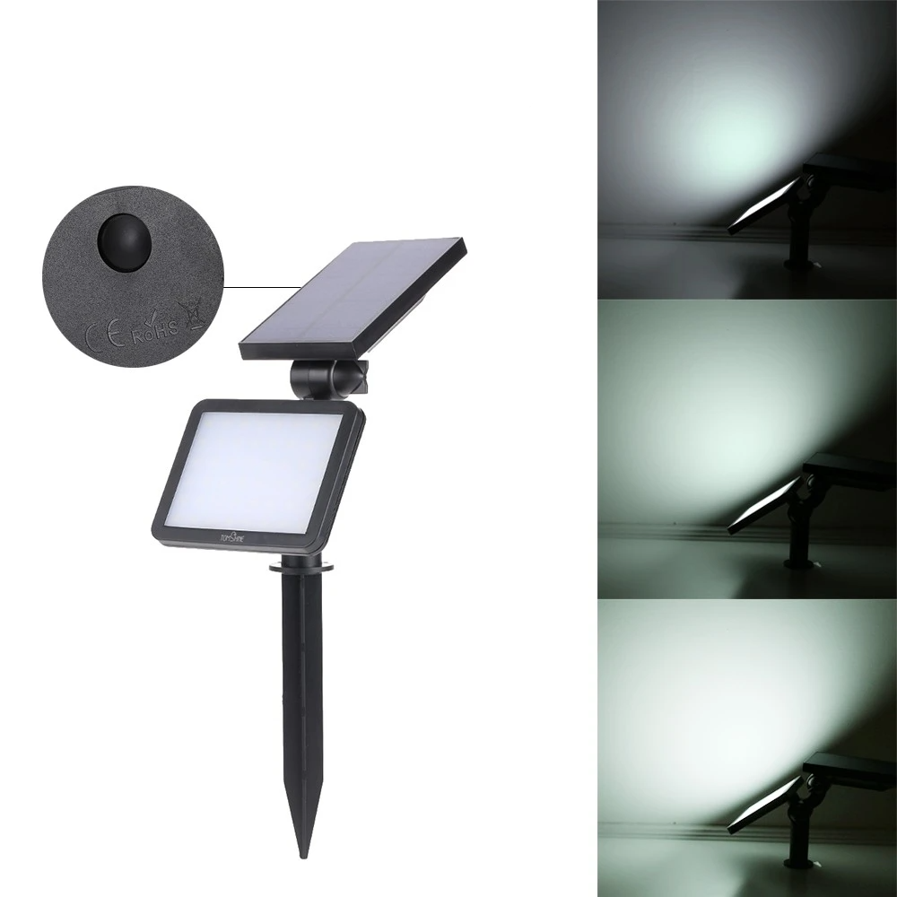 Solar Powered Lawn Lamp Outdoor Wall Light 3W 48LEDs 350LM