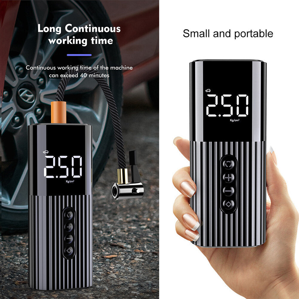Portable Tire Pump Mini Handheld Air Compressor Car Inflatable Pump With LED Lighting 12V 150 PSI Mini Compressor