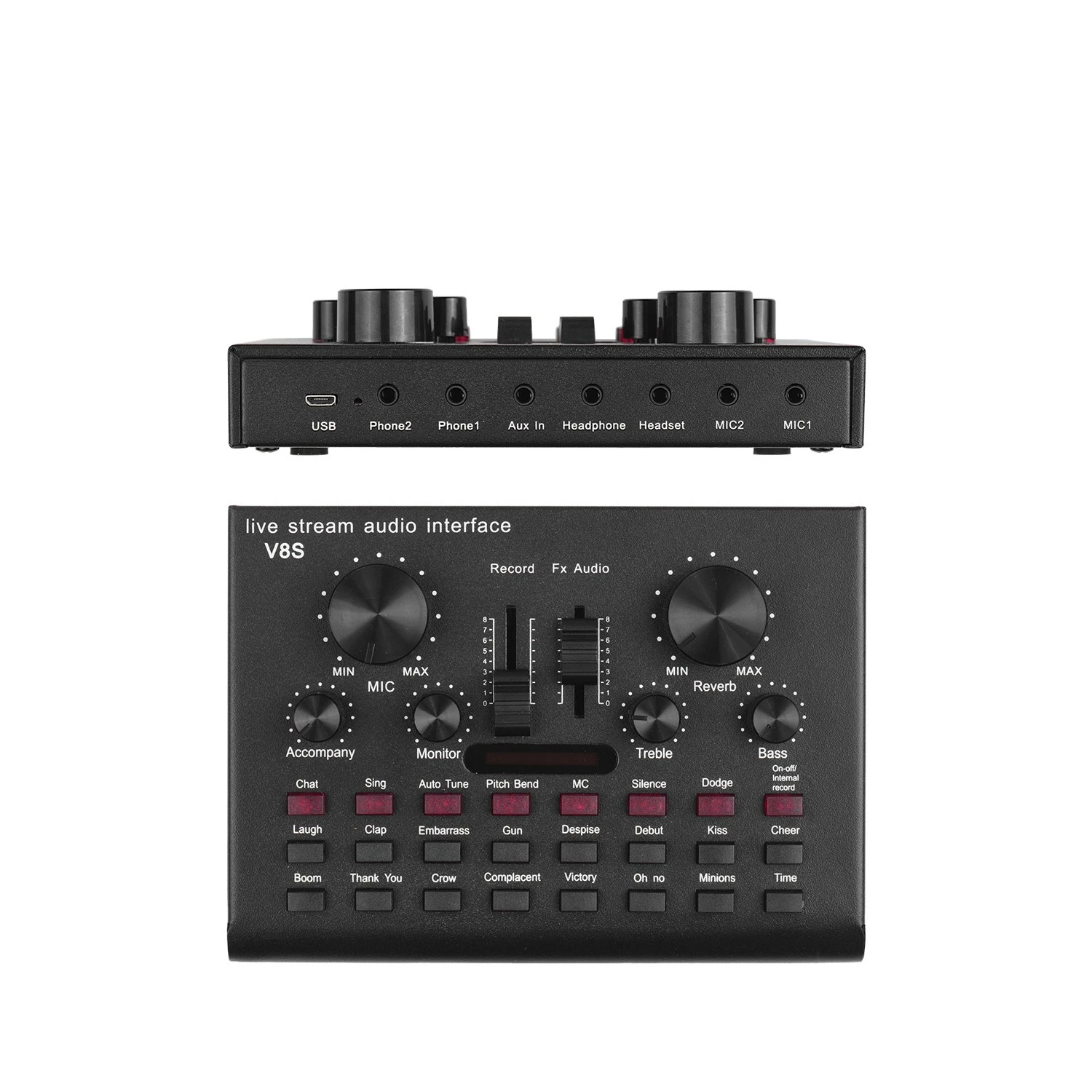 Multifunctional Live Streaming Sound Card USB Audio Interface Mixer Voice Device