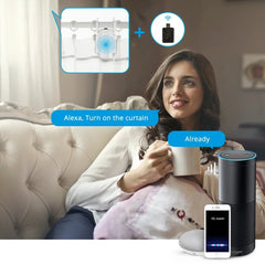 WiFi Tuya Smart Life Curtain Driver Robot With Alexa Google Home Control For Roman Rods