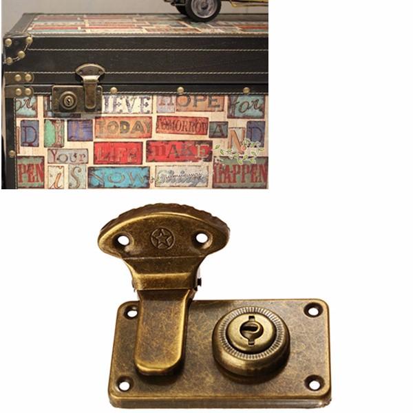 Wooden Lock Suitcase Box Lock Around the Trunk to Lock