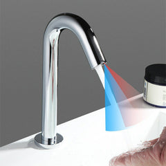 Automatic Infrared Sink Faucet Touchless Free Sensor Handfree Water Saving Inductive Electric Basin