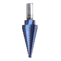 5pcs HSS Blue Nano Coating Step Drill Bit Set Multiple Hole 1/8 to 1-3/8 Inch 50 Sizes with Aluminum Case or Opp Bag