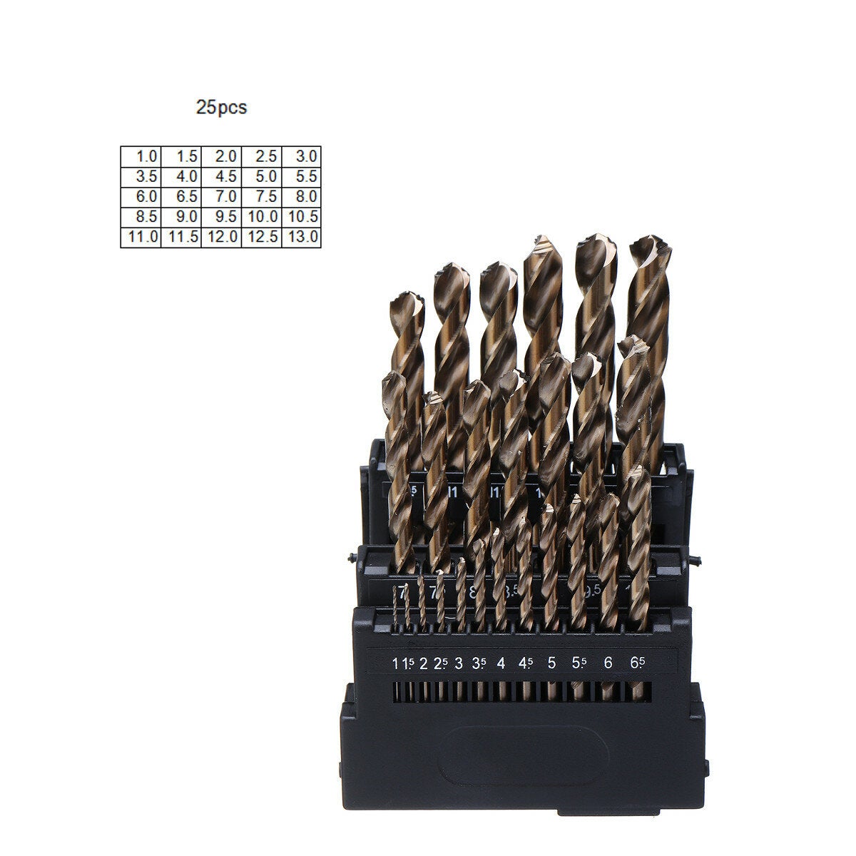 M42 HSS Drill Bit Set 3 Edge Head 8% High Cobalt Drill Bit Twist Drill for Stainless Steel Wood Metal Drilling